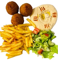 TALERZ DANIE FALAFEL Z HUMMUSEM